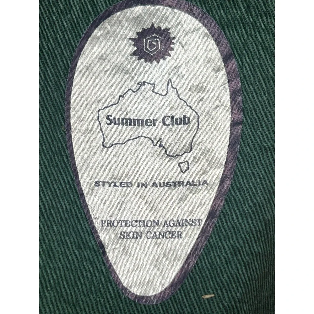 Straw Hat Mens Green Band Sun Protection Styled In Australia Summer Club